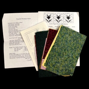 Piecemakers Quilt 1998 Calendar FABRIC ONLY Block 5 Peaceful Mountain NO PATTERN